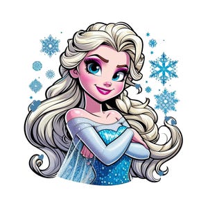 Clipart PNG della principessa Elsa, immagine carina della principessa Elsa, principessa congelata, congelata Elsa, download immediato