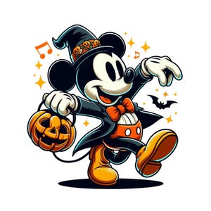 mickey mouse png clipart, mickey mouse halloween design, instant download