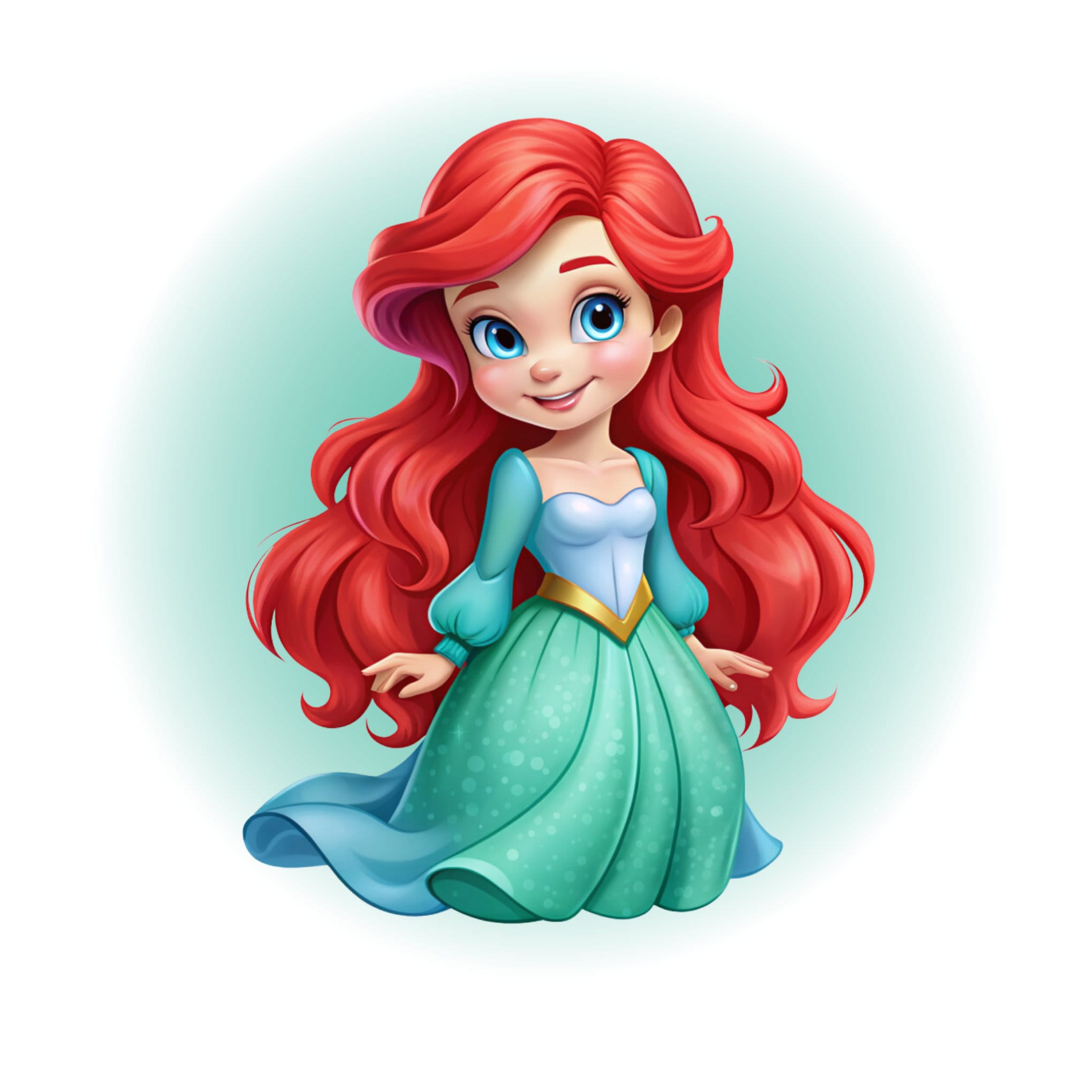 Princess Ariel Png Clipart, Cute Little Mermaid, Ariel Png, Instant  Download - Etsy, image size:2040x2040
