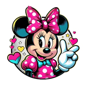 minnie mouse png clipart, minnie mouse victory, cute minnie mouse image, instant download