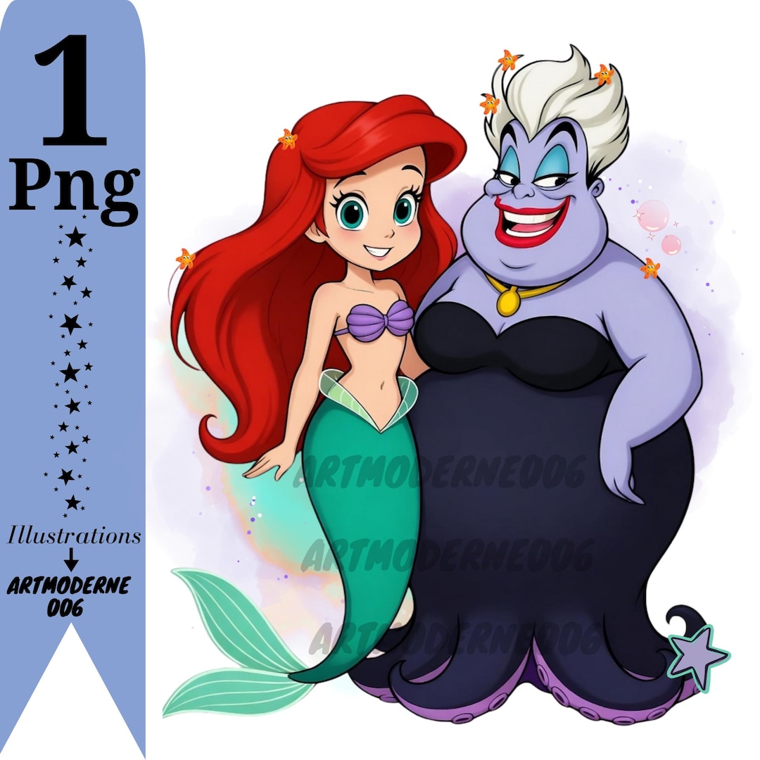 The Little Mermaid And Ursula Shirt Design Princess Ariel Png Clipart the-little-mermaid-and-ursula-shirt-design-princess-ariel-png-clipart