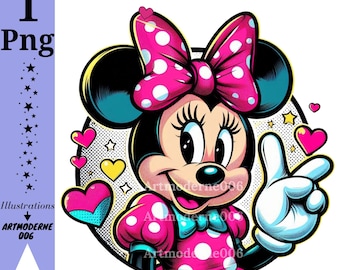 Imágenes prediseñadas PNG de Minnie Mouse, victoria de Minnie Mouse, linda imagen de Minnie Mouse, descarga instantánea