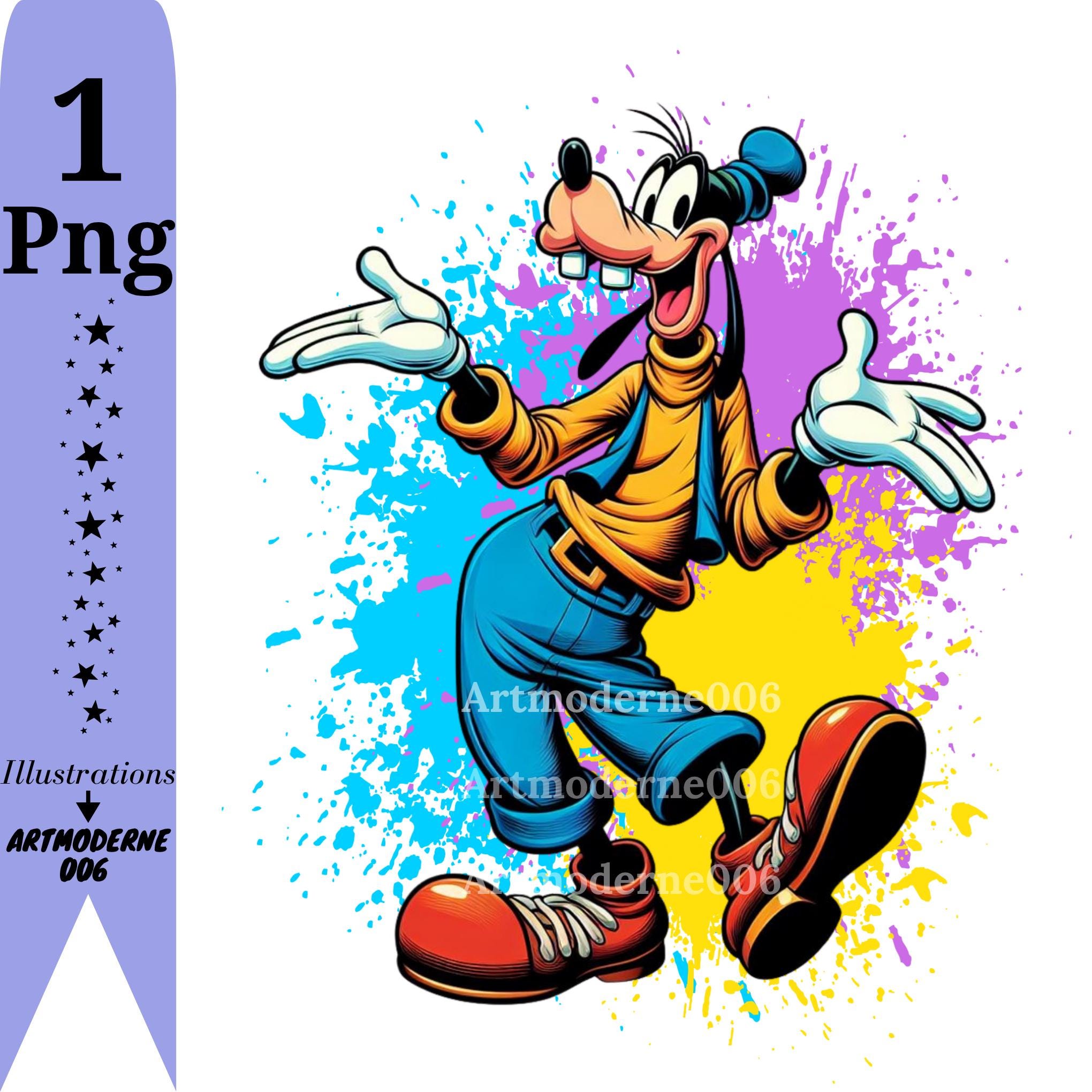 グーフィーのスプラッシュデザイン、グーフィーのpngクリップアート