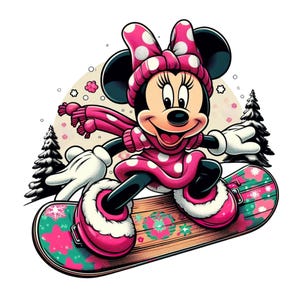 Minnie mouse skiing - Etsy 日本