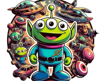 Toy story alien png clipart, alien png, toy story png clipart, toy story character,  instant download