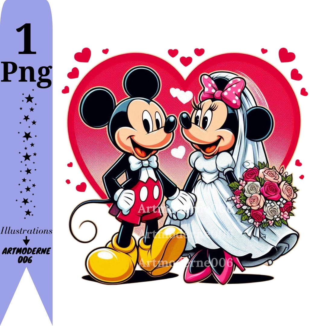 ミッキーマウスとミニーマウスの結婚式、ミッキーマウスのPNGクリップ