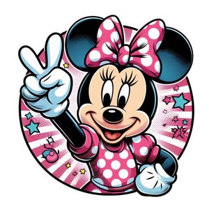 minnie mouse png clipart, minnie mouse victory, cute minnie mouse image, instant download