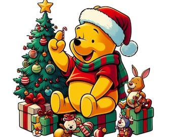 くまのプーさんのクリスマス、くまのプーさんのPNGクリップアート