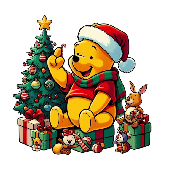 くまのプーさんのクリスマス、くまのプーさんのPNGクリップアート