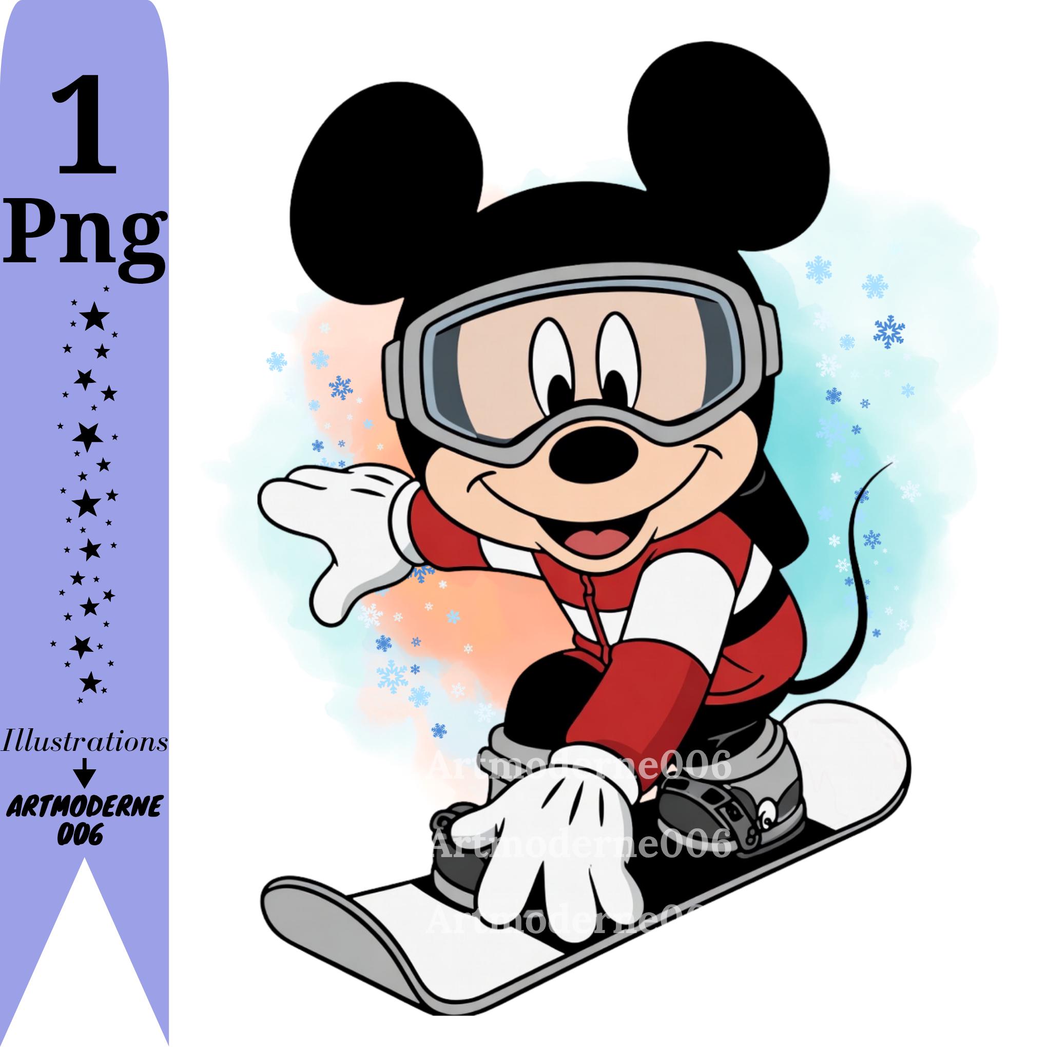Snowboarding Mickey - Etsy