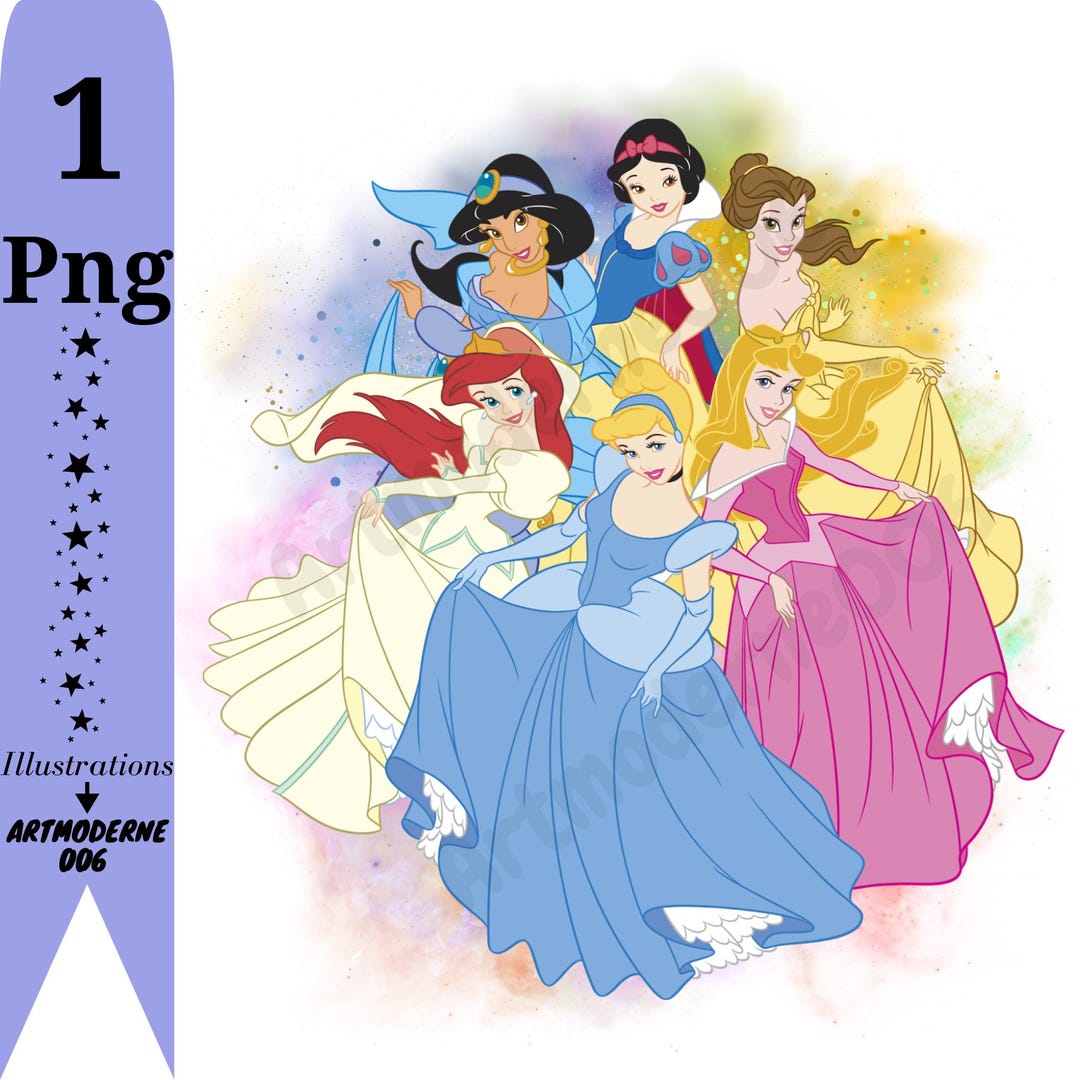 Princesses Watercolour Background, Princess Png Clipart, Princess Shirt ...