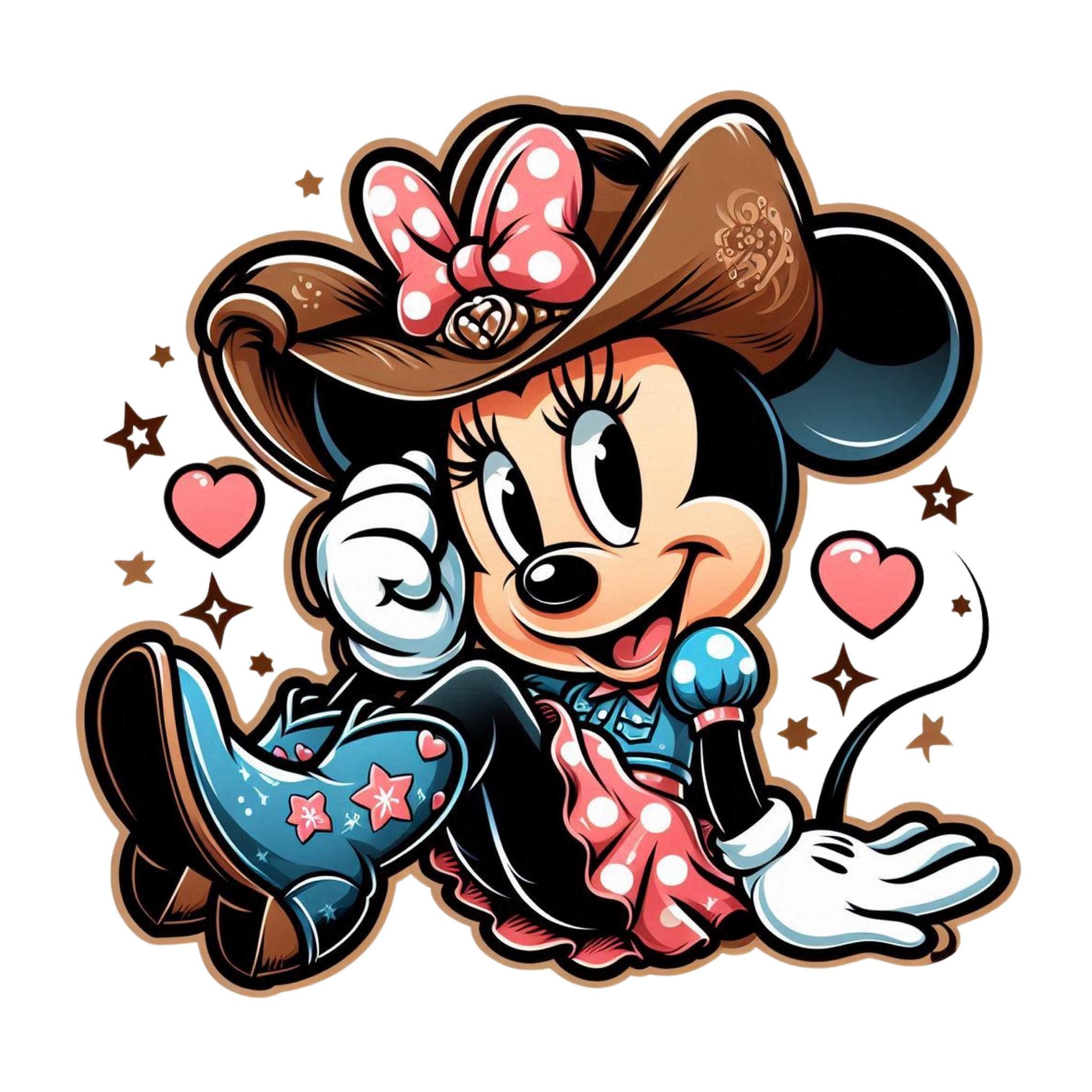 minnie mouse png clipart, minnie mouse cowgirl, cute minnie mouse, instant download