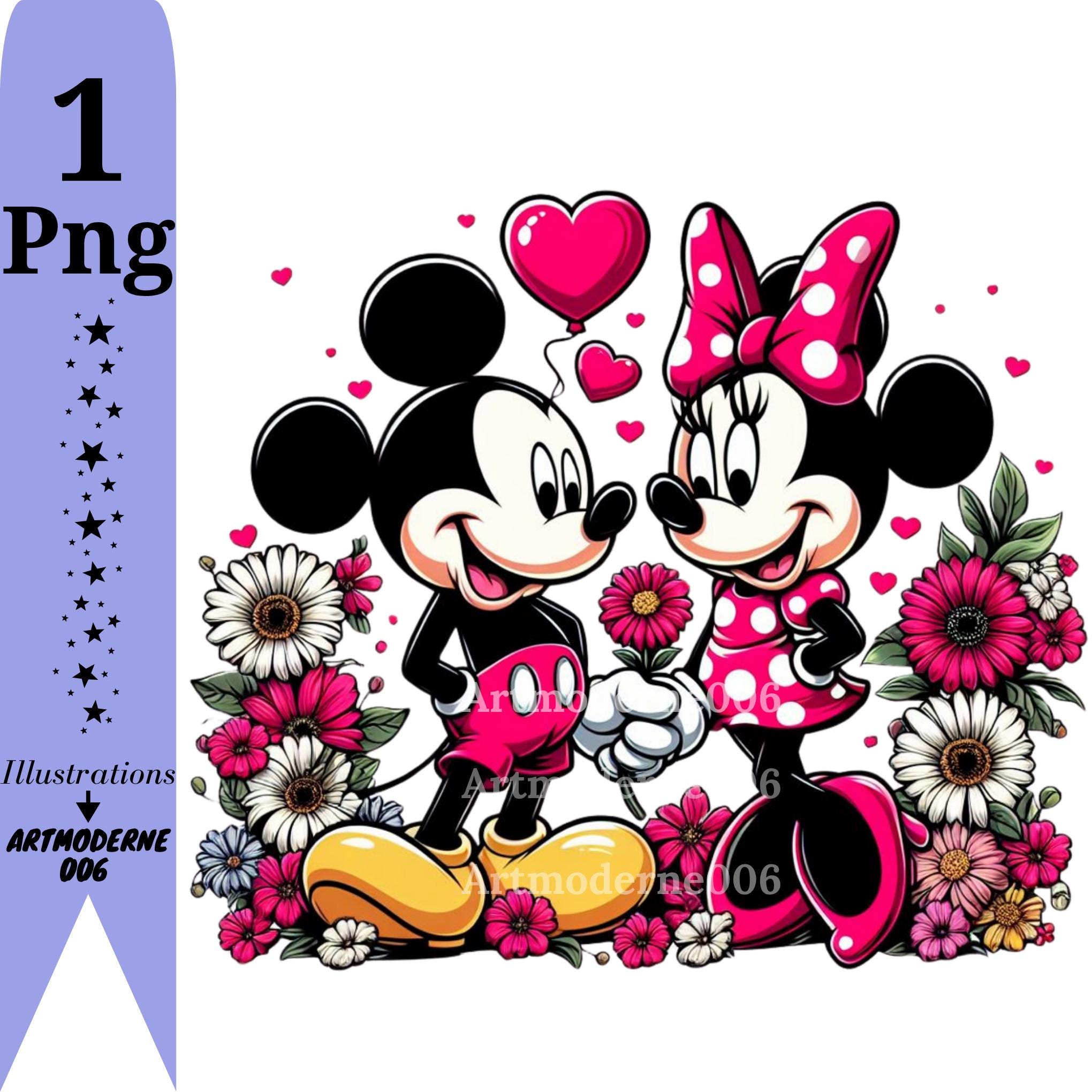 ミッキーとミニーマウスのラブデザイン、ミッキーマウスのpngクリップ