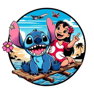 lilo and stitch png clipart, cute stitch png, lilo png, Best friends, instant download