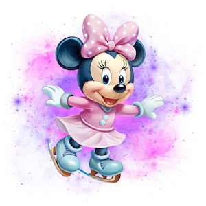 Minnie mouse png clipart, cute minnie mouse skate design, minnie mouse birthday, instant download