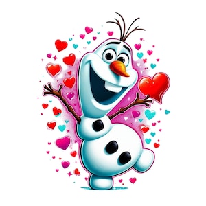 Olaf png clipart, frozen olaf png, elsa olaf, olaf love, frozen character, instant download