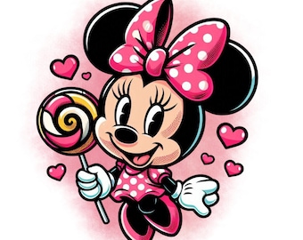 minnie mouse watercolor background, minnie mouse png clipart, minnie mouse sweet, instant download