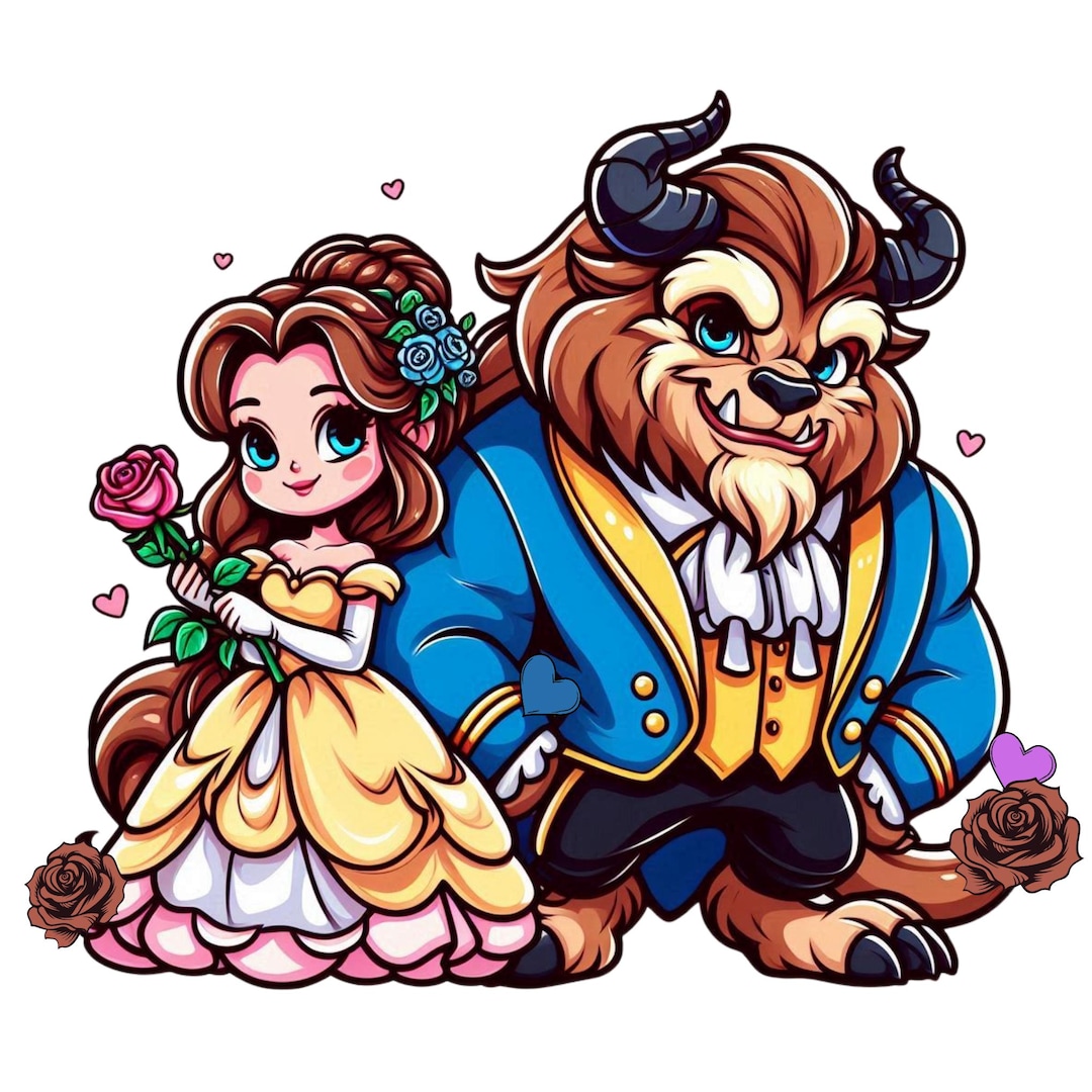 美女と野獣のpngクリップアート、ベル姫のpng、野獣のpng、プリンセス