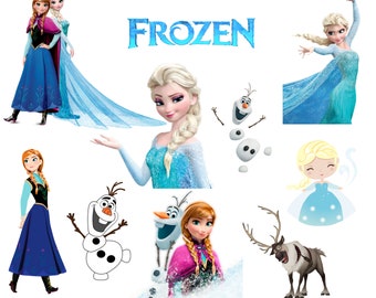 Lot La Reine des neiges, Reine elsa, Anna png, olaf png, princesse elsa, téléchargement immédiat