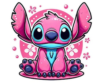 スティッチと天使のPNGクリップアート、スティッチの水彩画の背景