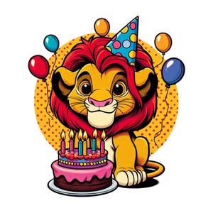 the lion king png clipart, lion king birthday, cute lion king, instant download
