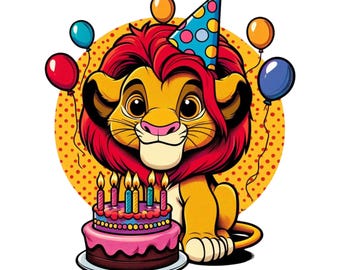 the lion king png clipart, lion king birthday, cute lion king, instant download
