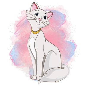 おしゃれキャット 公爵夫人の水彩画の背景、公爵夫人のpngクリップアート、かわいい猫、すぐにダウンロード