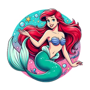 The little mermaid png clipart, Princess ariel png clipart, Princess png, ariel png, instant download