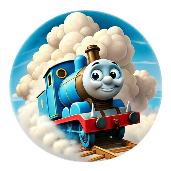 Thomas the train watercolour background,Thomas the train png clipart,instant download