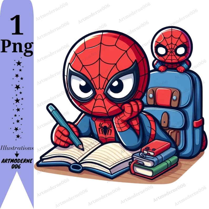 Spiderman Png Clipart, Spiderman Student Design, Super Hero, Cute ...