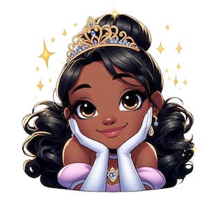 Princess tiana png clipart, cute tiana, the princess and the frog, instant download