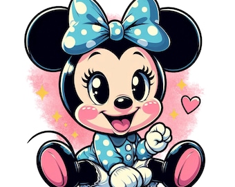 Süße Baby Minnie Maus png Clipart, Minnie Maus Babyparty, Baby Minnie png, sofort Download