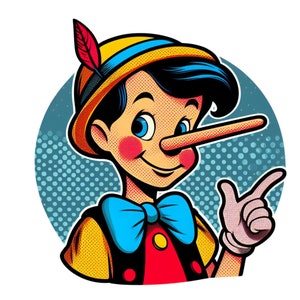 Pinocchio png clipart, Pinocchio round design, Pinocchio birthday, instant download