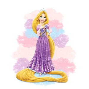 Rapunzel watercolour background,Princess Rapunzel png clipart,tangled png,instant download