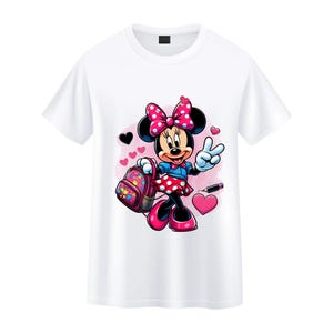 Minnie mouse student design, minnie mouse png clipart, minnie school, minnie love, instant download image 2