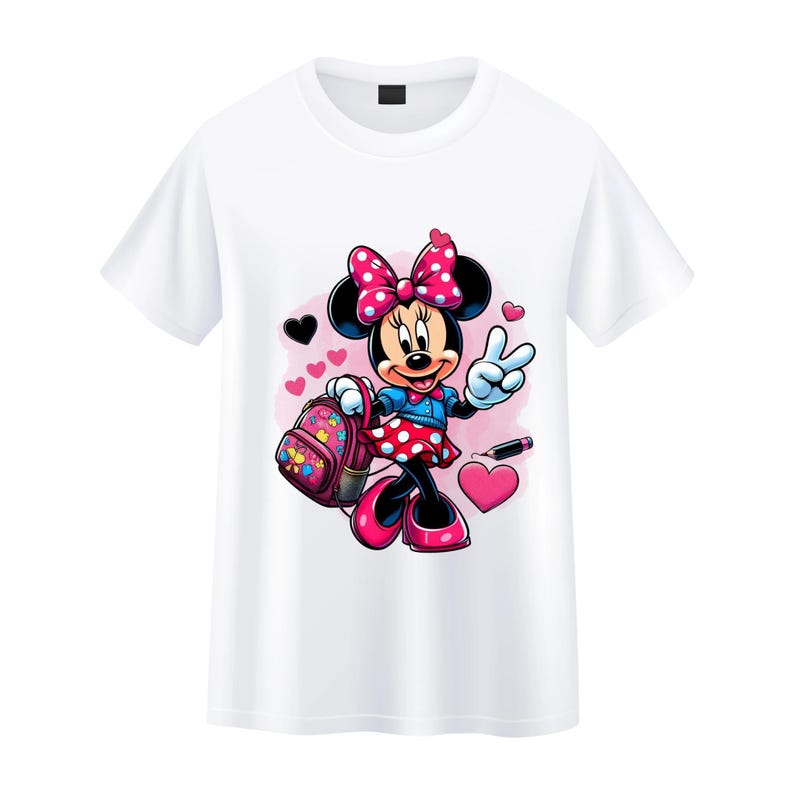 Minnie mouse student design, minnie mouse png clipart, minnie school, minnie love, instant download image 2