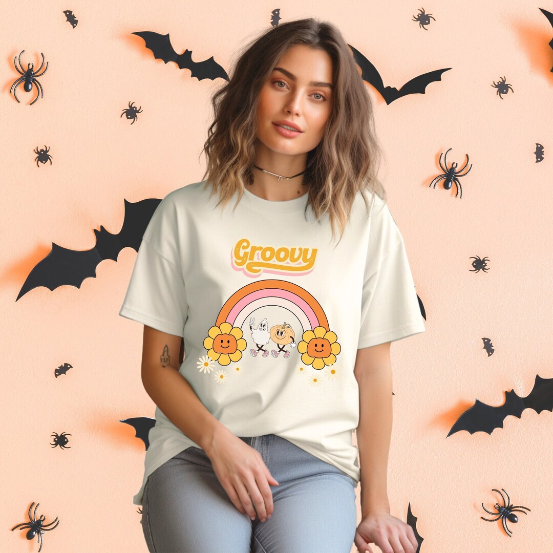 Women Groovy Tshirt for Women Halloween Tshirt Groovy Etsy