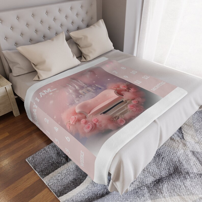 Princess Milestone Blanket Princess Girl Baby Milestone Etsy