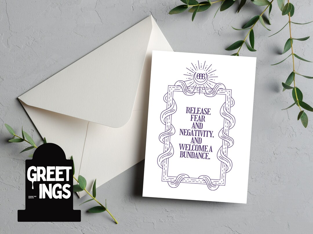 666 Angel Number Printable Greeting Card - Etsy