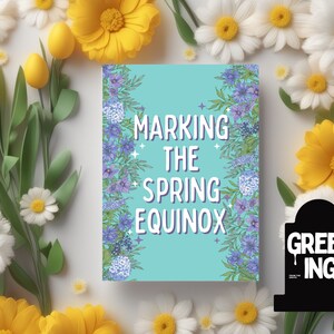 Spring Equinox Ostara Greeting Card for Wiccan Witches | Printable Instant Digital Download