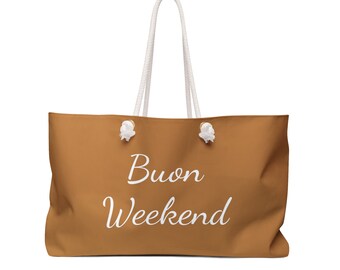 BUON WEEKEND ITALIAN - Weekender Bag in Brown