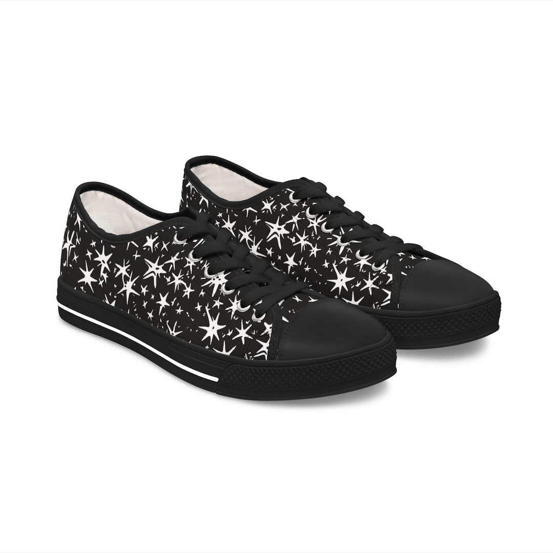 White Sneakers With Black Details