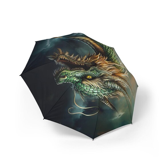 小物 JPG Black Folding Umbrella w/ dragon Folding Umbrella Sengoku WAKIZASHI - Three models: Koi
