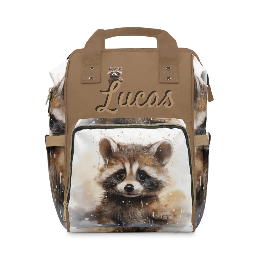 Cute Racoon Backpack Custom Raccoon Diaper Backpack, Personalized Baby Bag - Etsy