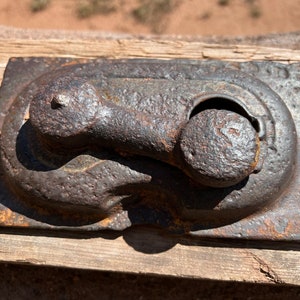 Rare Collectible Memorabilia Antique or Vintage Metal Switch Crank Lever Latch Railroad Electric Industrial Steampunk