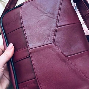 Sac classique en cuir, cadeau pour maman, cadeau d’anniversaire, sac décontracté fait à la main, sac en cuir rectangulaire naturel