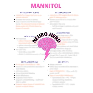 Notas de enfermería sobre el uso de manitol