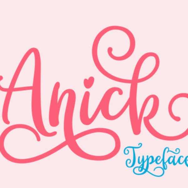 Anick Classy Font, Handwritten Font, Chunky Font, Modern Calligraphy Font, Classic Font, Procreate Font, Unique Font, Logo Font