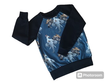 Children's shirt oeko tex fabric animal print