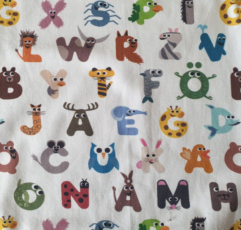 Children's Oeko-tex fabric Alphabet animal print pants, kids pants zdjęcie 2